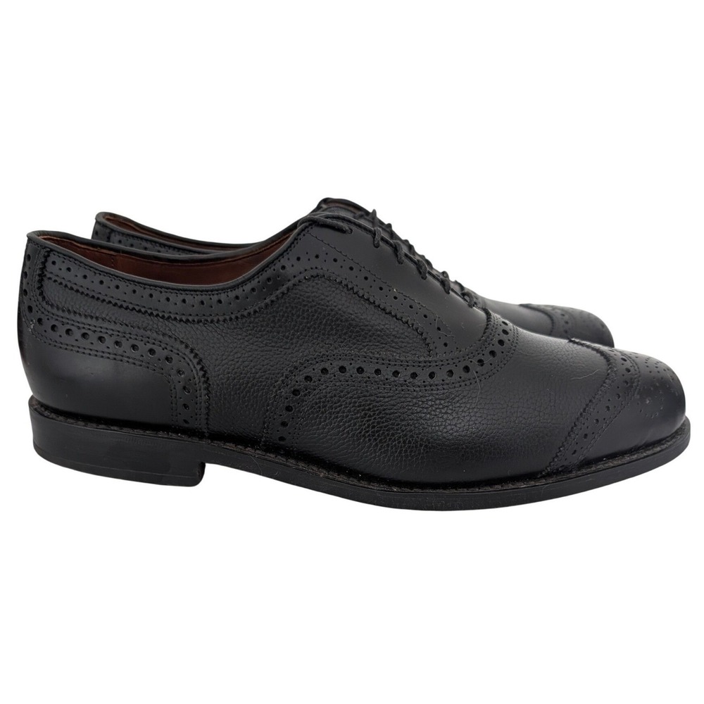 Allen Edmonds Wingtip Oxford Dress Shoes Black Leather Lace Up Men 11 USA